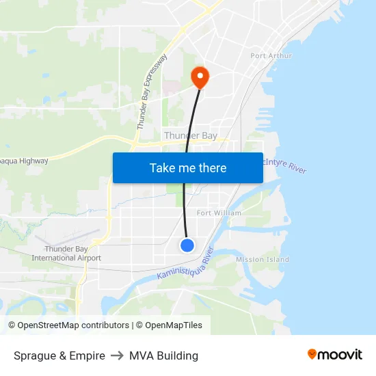 Sprague & Empire to MVA Building map