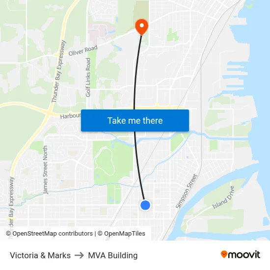 Victoria & Marks to MVA Building map
