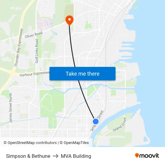 Simpson & Bethune to MVA Building map