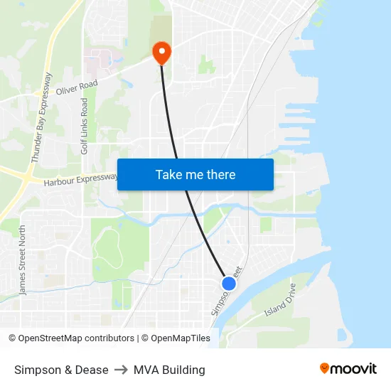 Simpson & Dease to MVA Building map