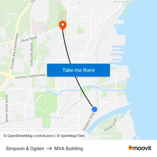 Simpson & Ogden to MVA Building map