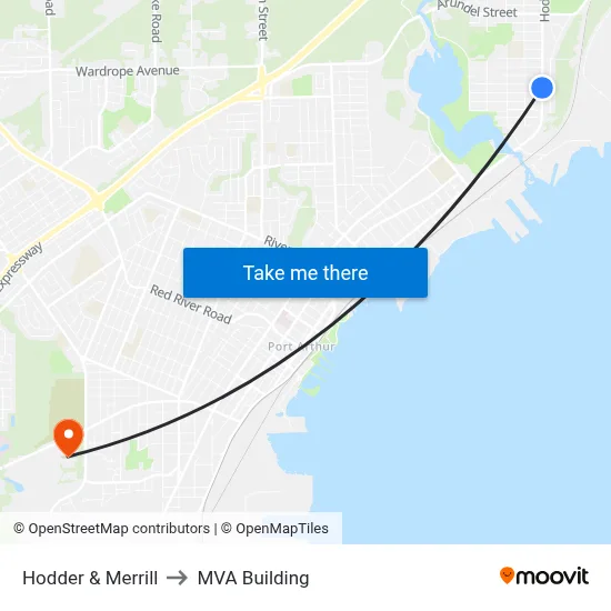 Hodder & Merrill to MVA Building map