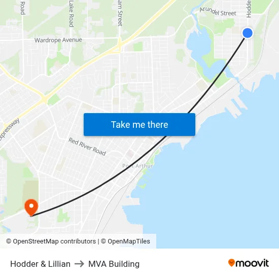 Hodder & Lillian to MVA Building map