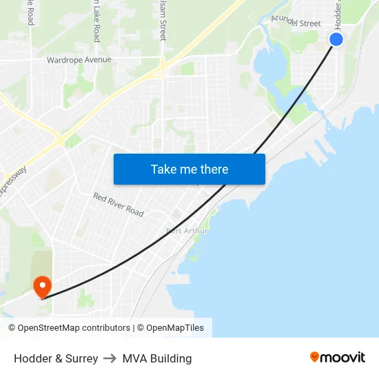 Hodder & Surrey to MVA Building map