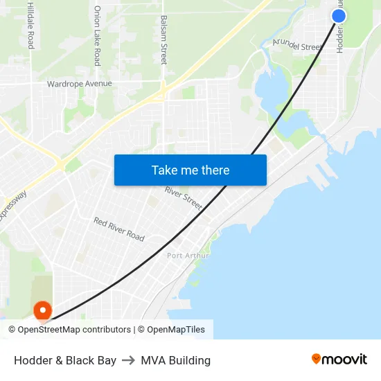 Hodder & Black Bay to MVA Building map