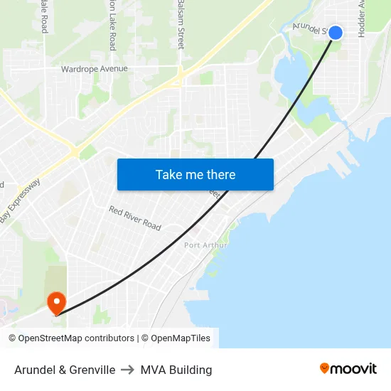 Arundel & Grenville to MVA Building map