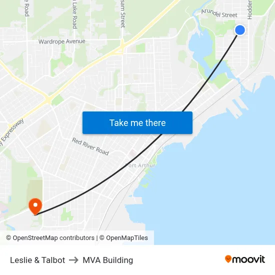 Leslie & Talbot to MVA Building map