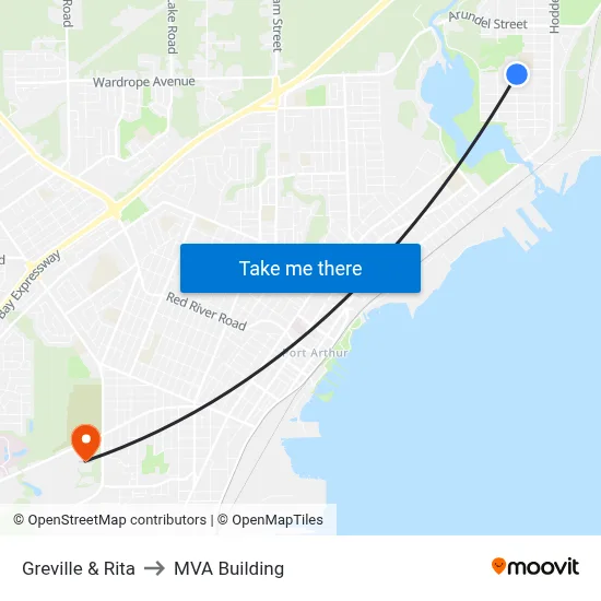 Greville & Rita to MVA Building map