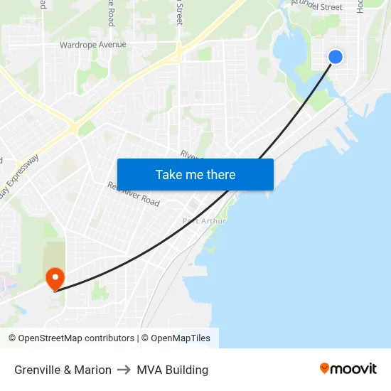 Grenville & Marion to MVA Building map