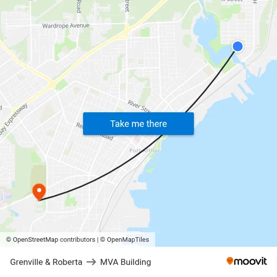 Grenville & Roberta to MVA Building map