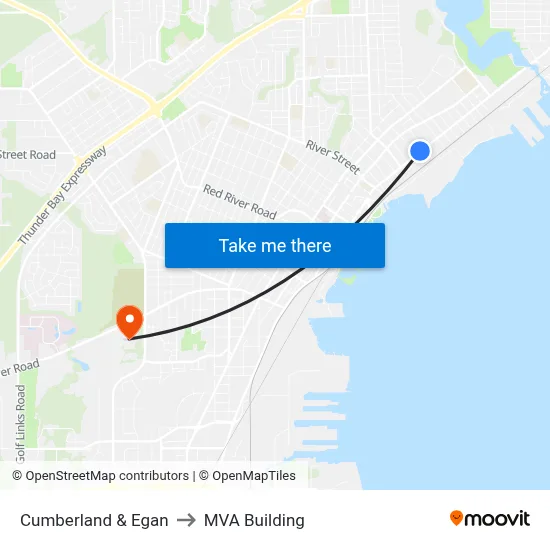 Cumberland & Egan to MVA Building map