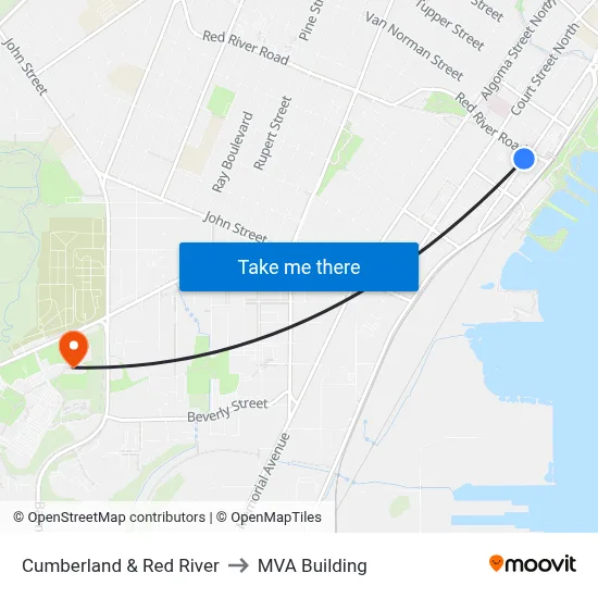 Cumberland & Red River to MVA Building map
