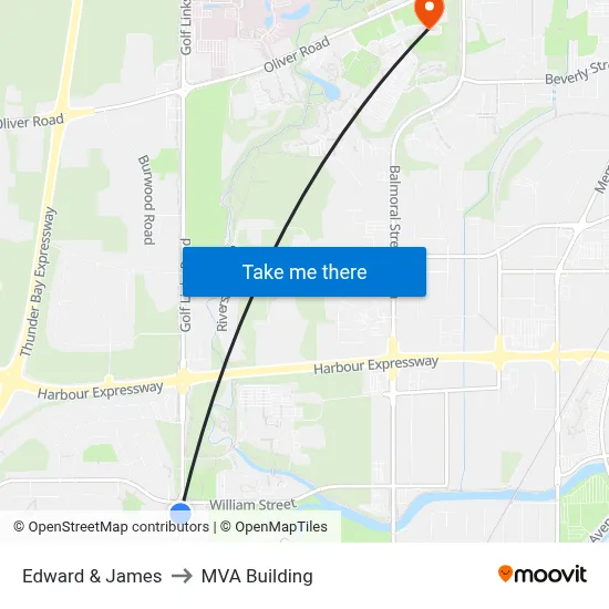 Edward & James to MVA Building map