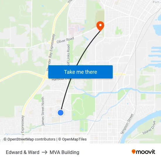 Edward & Ward to MVA Building map