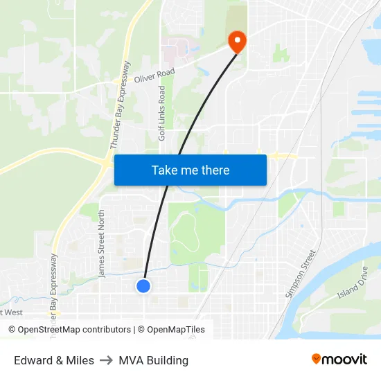 Edward & Miles to MVA Building map