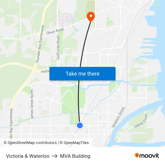 Victoria & Waterloo to MVA Building map
