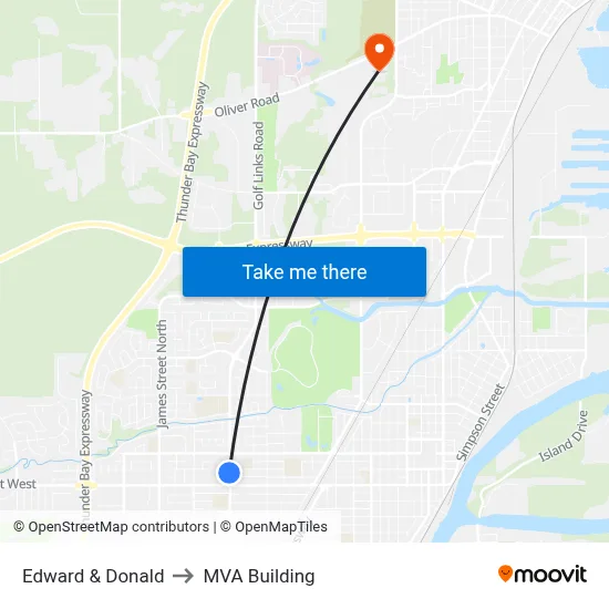 Edward & Donald to MVA Building map