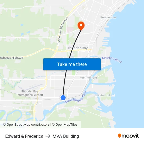 Edward & Frederica to MVA Building map