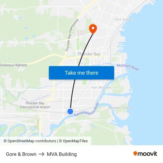 Gore & Brown to MVA Building map