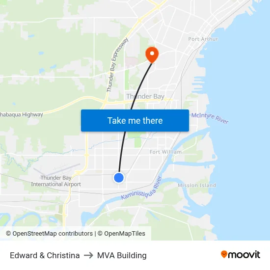 Edward & Christina to MVA Building map