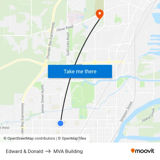 Edward & Donald to MVA Building map