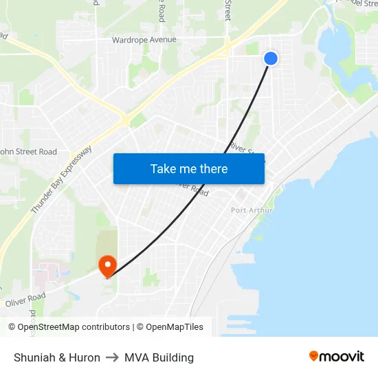Shuniah & Huron to MVA Building map