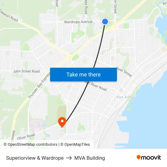 Superiorview & Wardrope to MVA Building map