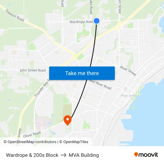 Wardrope & 200s Block to MVA Building map