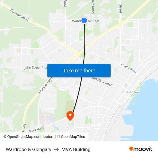Wardrope & Glengary to MVA Building map