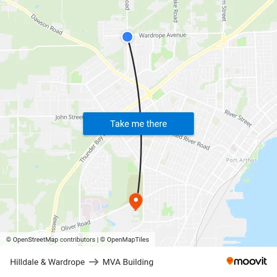 Hilldale & Wardrope to MVA Building map