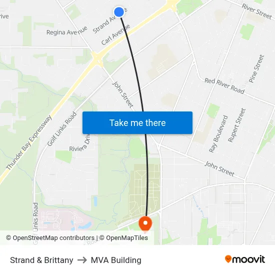Strand & Brittany to MVA Building map