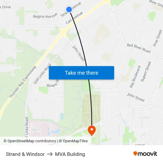 Strand & Windsor to MVA Building map