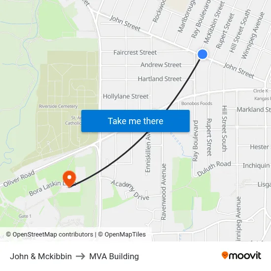 John & Mckibbin to MVA Building map