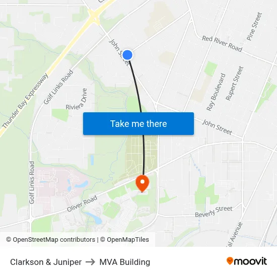 Clarkson & Juniper to MVA Building map