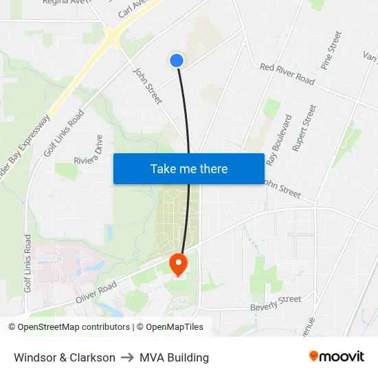Windsor & Clarkson to MVA Building map