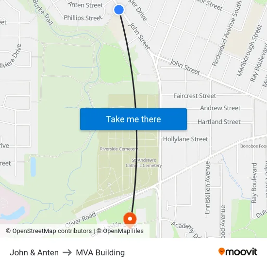 John & Anten to MVA Building map