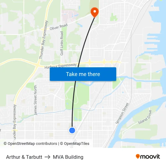 Arthur & Tarbutt to MVA Building map