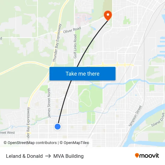 Leland & Donald to MVA Building map