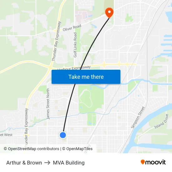 Arthur & Brown to MVA Building map