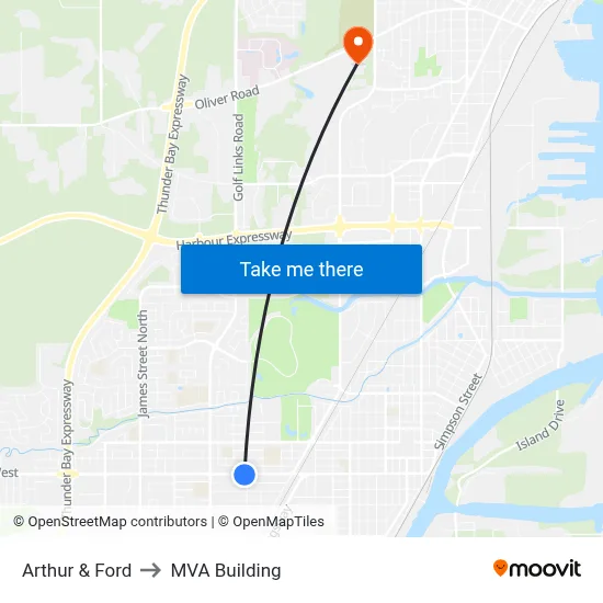 Arthur & Ford to MVA Building map