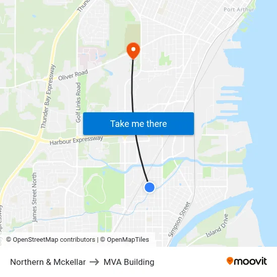 Northern & Mckellar to MVA Building map