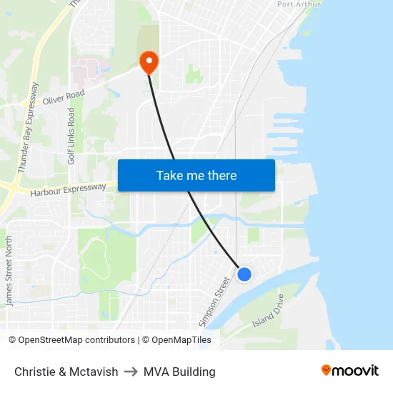 Christie & Mctavish to MVA Building map