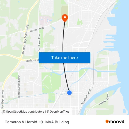 Cameron & Harold to MVA Building map