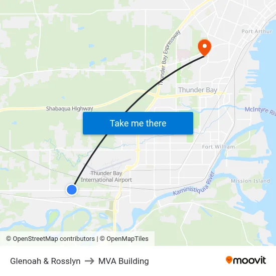 Glenoah & Rosslyn to MVA Building map