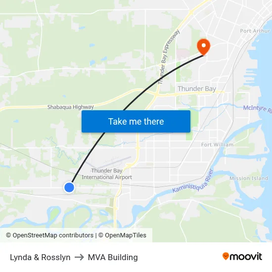 Lynda & Rosslyn to MVA Building map