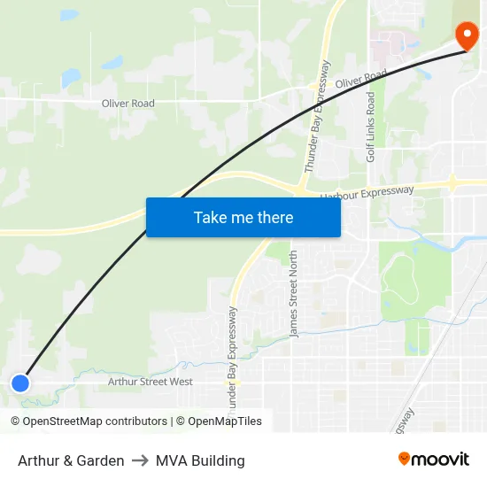 Arthur & Garden to MVA Building map