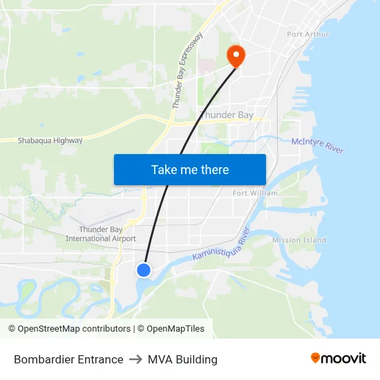 Bombardier Entrance to MVA Building map