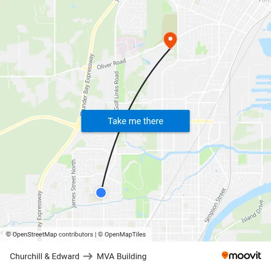 Churchill & Edward to MVA Building map