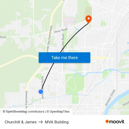 Churchill & James to MVA Building map
