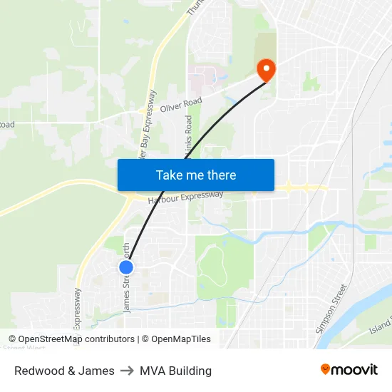 Redwood & James to MVA Building map